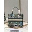 Dior Small Book Tote Bag in White Multicolor Étoile de Voyage Embroidery