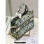 Dior Medium Book Tote Bag in White Multicolor Étoile de Voyage Embroidery