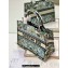 Dior Medium Book Tote Bag in White Multicolor Étoile de Voyage Embroidery