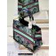 Dior Small Book Tote Bag in Multicolor Toile de Jouy Voyage Embroidery Green