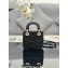 Lady Dior Micro Bag Black in Satin with Gradient Bead Embroidery
