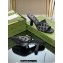 Gucci Heel 7.5cm GG crystal mesh mid-heel slide sandals 747245 Black/Silver 2023