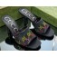 Gucci Heel 7.5cm GG crystal mesh mid-heel slide sandals 747245 Black/Multicolor 2023