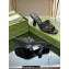 Gucci Heel 7.5cm GG crystal mesh mid-heel slide sandals 747245 Black/Multicolor 2023