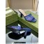 Gucci Heel 7.5cm GG crystal mesh mid-heel slide sandals 747245 Blue 2023