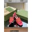 Gucci Heel 7.5cm GG crystal mesh mid-heel slide sandals 747245 Fuchsia 2023
