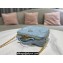 Dior Caro Box Bag in Quilted Macrocannage Calfskin Light Blue
