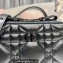 Dior Caro Box Bag in Quilted Macrocannage Calfskin Black