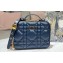Dior Caro Box Bag in Quilted Macrocannage Calfskin Blue