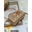 Dior Micro Lady D-Joy Bag in Iridescent and Cannage Lambskin Pink Gold