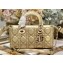 Dior Small Lady D-Joy Bag in Iridescent and Cannage Lambskin Gold