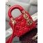 Lady Dior Micro Bag in Cannage Lambskin Red