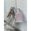 Dior Mini Dioriviera Book Tote Phone Bag in Gray and Pink Toile de Jouy Reverse Embroidery