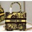Dior Small Book Tote Bag in Multicolor Toile de Jouy Voyage Embroidery Yellow