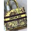 Dior Small Book Tote Bag in Multicolor Toile de Jouy Voyage Embroidery Yellow