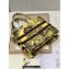 Dior Small Book Tote Bag in Multicolor Toile de Jouy Voyage Embroidery Yellow
