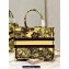 Dior Medium Book Tote Bag in Multicolor Toile de Jouy Voyage Embroidery Yellow