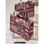 Dior Medium Book Tote Bag in Multicolor Toile de Jouy Voyage Embroidery Pink