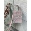 Dior Mini Dioriviera Book Tote Phone Bag in Gray and Pink Toile de Jouy Reverse Embroidery