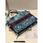 Dior Medium Book Tote Bag in Multicolor Toile de Jouy Voyage Embroidery Blue
