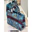 Dior Large Book Tote Bag in Multicolor Toile de Jouy Voyage Embroidery Blue