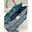 Dior Large Book Tote Bag in Multicolor Toile de Jouy Voyage Embroidery Blue