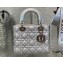 Lady Dior Small Bag in Iridescent and Cannage Lambskin Silver