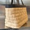 Bottega Veneta Cassette Intreccio woven raffia tote bag with leather trimming