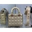 Lady Dior Small Bag in Iridescent and Cannage Lambskin Gold