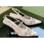 Gucci Heel 7.5cm GG crystal mesh slingback pumps 751770 White 2023