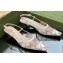Gucci Heel 3.5cm GG crystal mesh slingback pumps White 2023