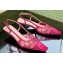 Gucci Heel 3.5cm GG crystal mesh slingback pumps Fuchsia 2023