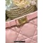 Dior Medium DiorTravel Nomad Pouch bag in Macrocannage Calfskin Pink