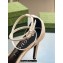 Gucci Heel 8.5cm strappy sandals with Crystal Double G 748867 patent Leather White 2023