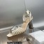 Dior Heel 8.5cm La Parisienne Sandals in Patent Calfskin White 2023