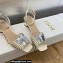 Dior Heel 3.5cm La Parisienne Sandals in Patent Calfskin White 2023