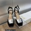 Dior Heel 8.5cm La Parisienne Sandals in Patent Calfskin Black 2023