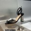 Dior Heel 8.5cm La Parisienne Sandals in Patent Calfskin Black 2023