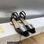 Dior Heel 3.5cm La Parisienne Sandals in Patent Calfskin Black 2023
