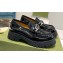 Gucci lug sole loafers with Interlocking G detail and chain 752650 Leather Black 2023
