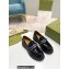 Gucci lug sole loafers with Interlocking G detail and chain 752650 Leather Black 2023