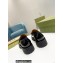 Gucci lug sole loafers with Interlocking G detail and chain 752650 Leather Black 2023