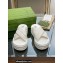 Gucci padded nylon GG platform slide sandals 738707 White 2023