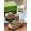Gucci padded nylon GG platform slide sandals 738707 Beige 2023
