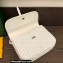 Goyard Belvedere MM Strap Bag White