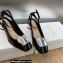 Dior Heel 3.5cm La Parisienne Slingback Pumps in Patent Calfskin Black 2023