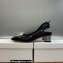 Dior Heel 3.5cm La Parisienne Slingback Pumps in Patent Calfskin Black 2023