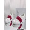 Valentino Heel 9cm platform 3cm Open Disco wedge Sneakers in calfskin White/Crystals Fuchsia 2023