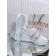 Valentino Heel 9cm platform 3cm Open Disco wedge Sneakers in calfskin White/Denim 2023