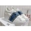 Valentino Heel 9cm platform 3cm Open Disco wedge Sneakers in calfskin White/Denim Blue 2023